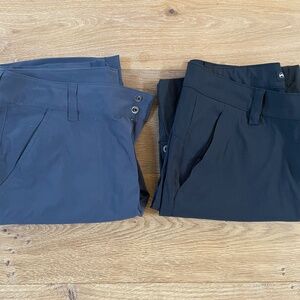 Set off 2 women's Columbia and Windriver Shorts, Blue and Black, size 10, size M